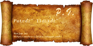 Petró Ildikó névjegykártya