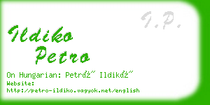 ildiko petro business card